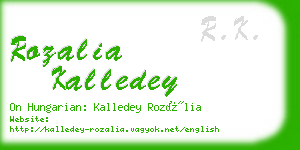 rozalia kalledey business card